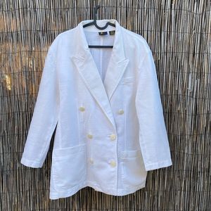 LizSport White Button Up Blazer
